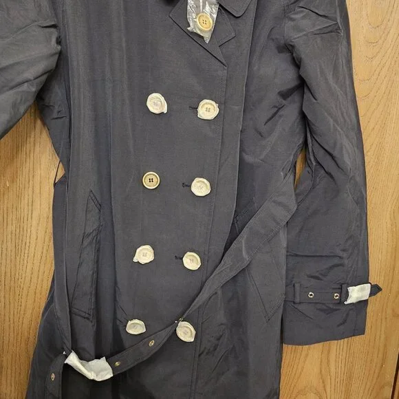 ISAAC MIZRAHI LIVE WOMEN'S BLACK TRENCH COAT XL NWT - Picture 10 of 16